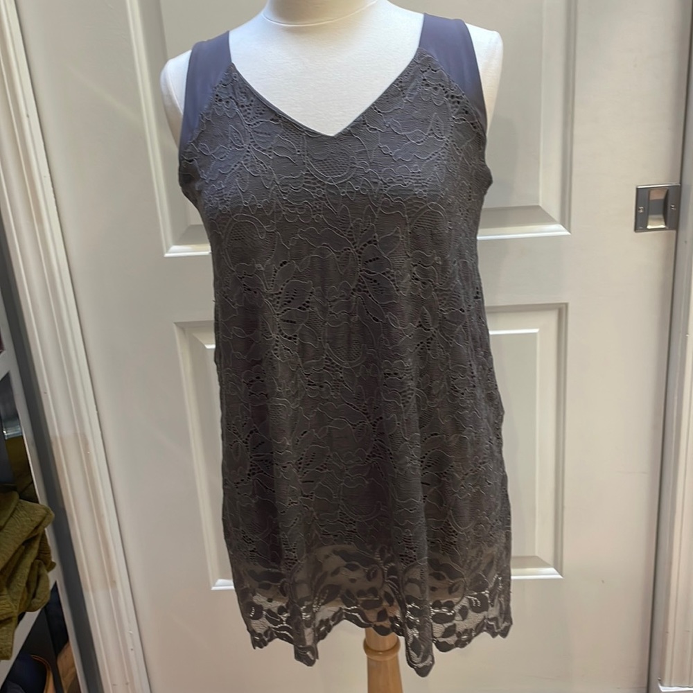 Sympli Lace Reversible Cami in Truffle color
